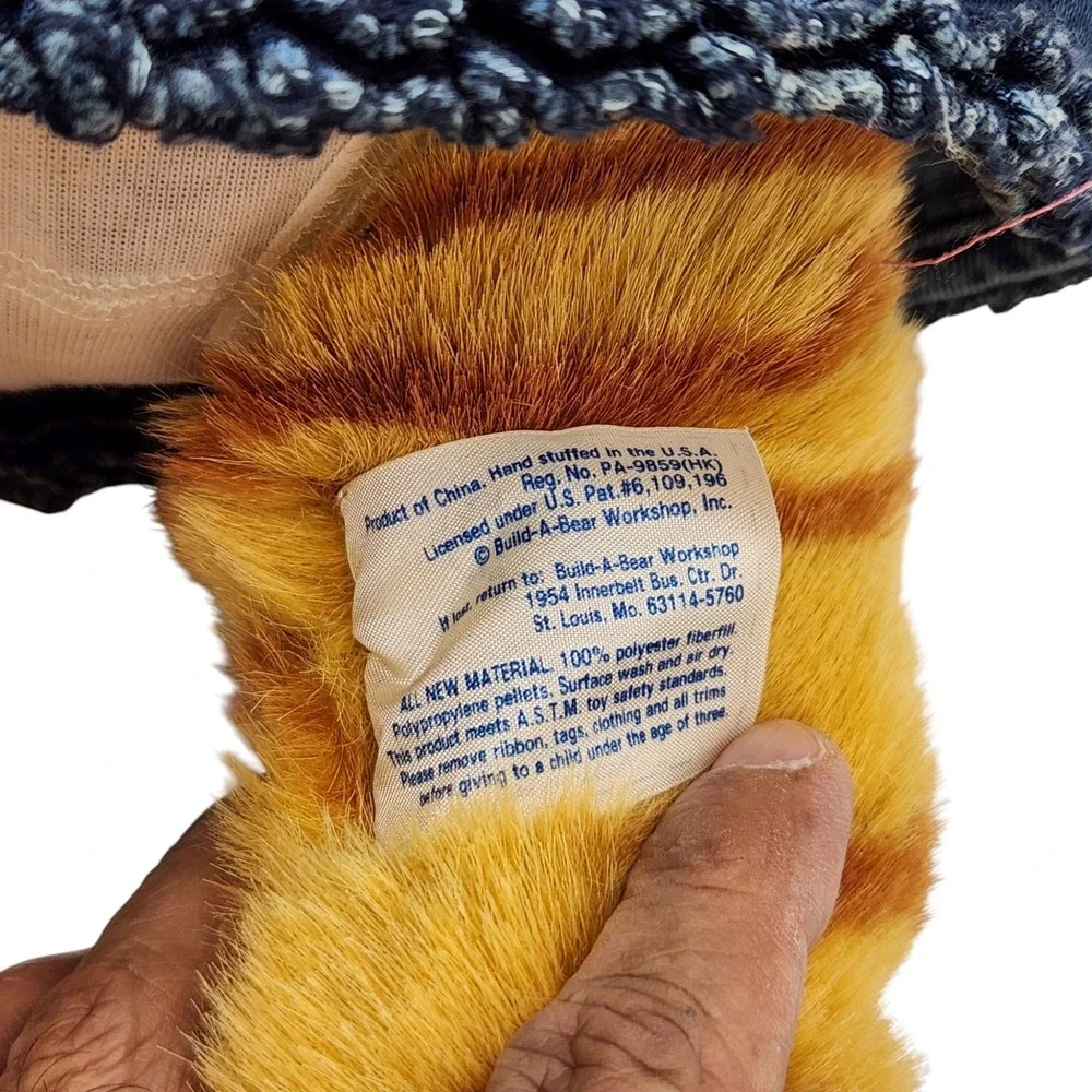 Build A Bear Orange Tabby Cat Kitty Shirt‎ Overall Dress Shoes Stuffed Animal